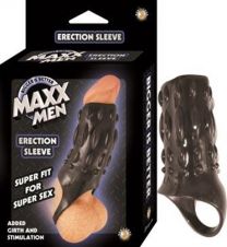 Maxx Men Erection Sleeve Adjustable Black Male Sex Toy