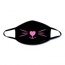 Meow-Za Pink Glitter Kitty Face Mask With Black Trim