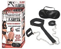 Nasstoys Dominant Submissive 2 Cuffs & Collar Black Bondage