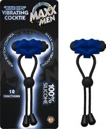 Nasstoys Maxx Men Blue Lips Vibrating Cock Tie, Black/ Blue