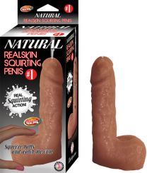 Natural Realskin Squirting Penis 1 Brown