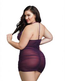 One Size Fits Most_queen Womens Plus Size Shock Me Zipper Chemise Set