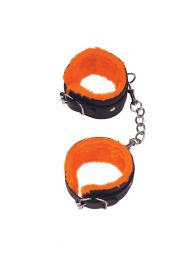 Orange Is The Black Love Wrist Cuffs With Faux Fur And Sturdy Metal Buckles