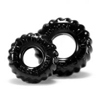 Oxballs Truckt Cock And Ball Ring Black 2 Piece Pack