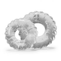 Oxballs Truckt Cock And Ball Ring Clear 2 Piece Pack