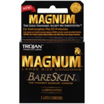 Paradise Marketing Trojan Magnum Bareskin Large Size Condoms 3 Pack