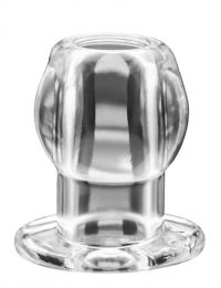 Perfect Fit Brand Medium Clear Tunnel Butt Plug With Tunnel Hole Through Out