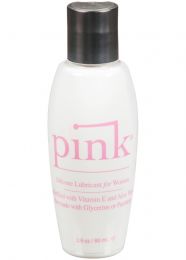 Pink Silicone Lube Flip Top Bottle 2.8 fluid ounces