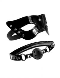 Pipedream Ff Limited Edition Masquerade Mask And Ball Gag Restraining And Bon...