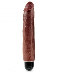 Pipedream King Cock 10' Vibrating Stiffy Brown