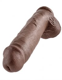 Pipedream King Cock With Balls, Brown, 11 Inch