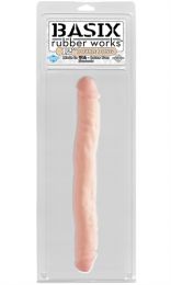 Pipedream Products Basix Rubber Works 12in Double Dong Flesh Dildos
