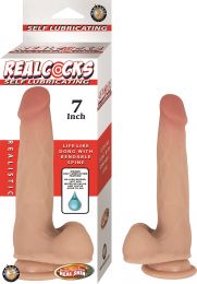 Realcocks Self Lubricating 7 inches Realistic Dildo Beige