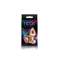 Rear Assets - Rose Gold Heart - Small - Rainbow