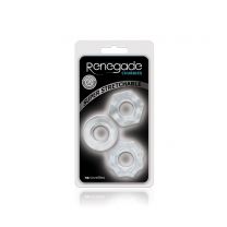 Renegade Chubbies Super Stretchable Rings, Set Of 3, Clear