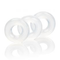 Set Of 3 Silicone Stacker Rings Clear