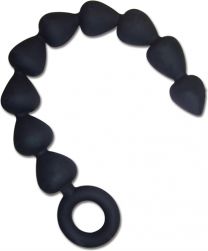 Sex and Mischief Black Silicone Anal Butt Beads Toy