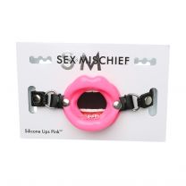 Sex and Mischief Silicone Lips Pink Mouth Gag
