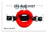Sex and Mischief Silicone Lips Red Mouth Gag