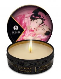 Shunga Mini Scented Intimate Massage Oil Candle Rose Petals 1oz Travel Size