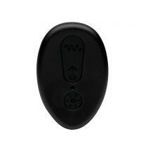 Silicone Thrusting Anal Plug With Remote Control Black