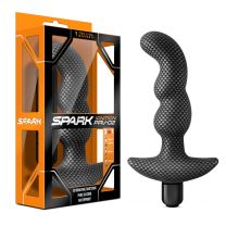Spark Ignition Prv 02 Silicone Textured Prostate Massager Waterproof Black 5 In