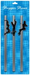 Stripper Straws Female X 3 Move Up & Down Poles Stag Do Hen Night Adults