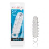 Stud Extender With Support Ring Penis Extension Enhancer Ribbed Cock Sleeve