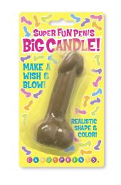 Super Fun Big Candle Brown Make A Wish And Blow