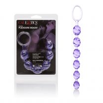 Swirl Pleasure Anal Beads Graduated Pliable Purple