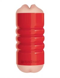 Tight Grip Dual Density Squeezable Stroker, Mouth And Ass