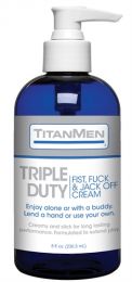 Titanmen Triple Duty Fist, Fck, And Jack Off Cream 8 Oz