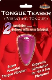 Tongue Teaser, Silicone Tongue Shaped Vibrating Tongue Ring, Intense Stimulating