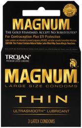 Trojan Condom Magnum Thin Lubricated, 3 ea