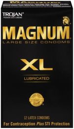 Trojan Lubricated Latex Condoms, Magnum XL, Extra Large, 12 ea