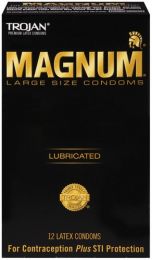 Trojan Magnum Lubricated Latex Condoms Large 12 each by Trojan