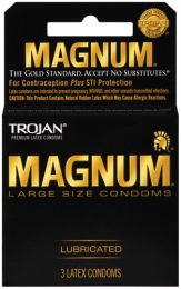 Trojan Magnum Lubricated Latex Condoms, Large 3 each by Trojan