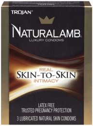 Trojan Naturalamb Natural Skin Lubricated Luxury Condoms 3 each