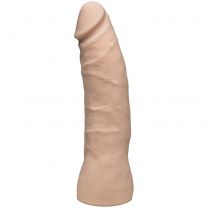 Vac U Lock 7 Inch White Thin Dong With Phallic Head And Perfectly Textured Shaft