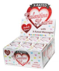 Valentine X Rated Hearts Candy 24 Piece Display