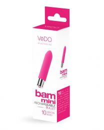 Vedo Bam Mini Rechargeable Bullet Vibe, Foxy Pink