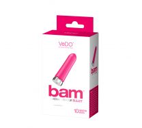 VeDO Bam Rechargeable Bullet Vibrator, 4 Inch, Hot in Bed Pink