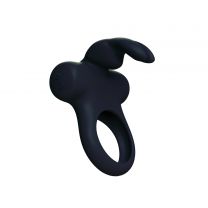 Vedo Frisky Bunny Rechargeable Vibrating Ring Black Pearl