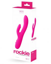 Vedo Rockie Rechargeable Dual Vibe, Foxy Pink