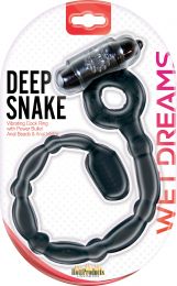Wet Dreams Deep Snake Black Ring Anal Beads