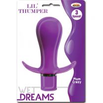 Wet Dreams Lil` Thumper Vibrating Butt Plug, Plum Crazy