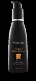Wicked Aqua Salted Caramel Flavored Water Based Lubricant, 2 Fl. Oz.