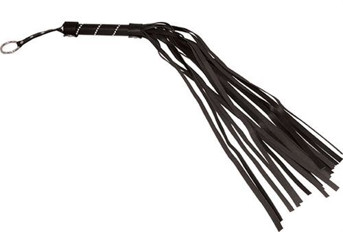 HB Leather Rubber Strands Hand Whip 